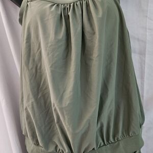 Cupshe Olive Green Gathered Halter Top